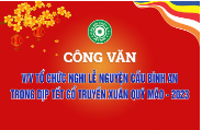 Công văn: V/v tổ chức nghi lễ nguyện cầu bình an trong dịp Tết cổ truyền xuân Quý Mão – 2023