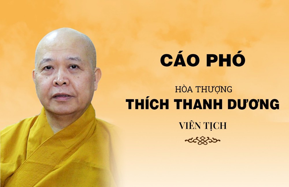 Cáo phó: Hòa thượng Thích Thanh Dương viên tịch