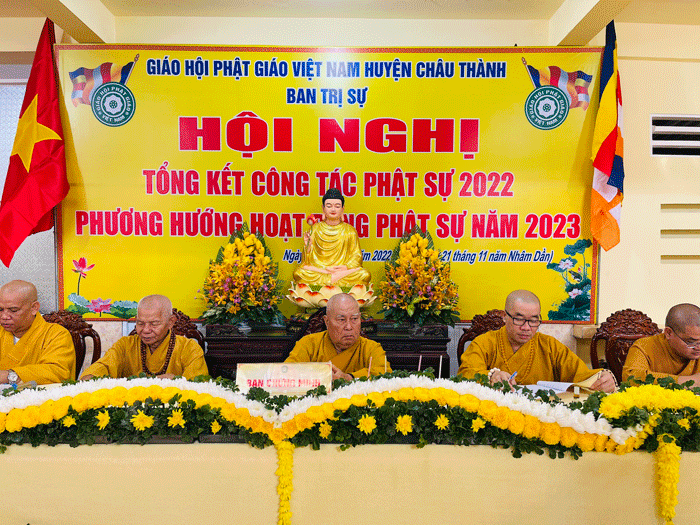 Tiền Giang: Hội nghị tổng kết Phật sự năm 2022 và trình phương hướng hoạt động năm 2023 của Phật giáo huyện Châu Thành